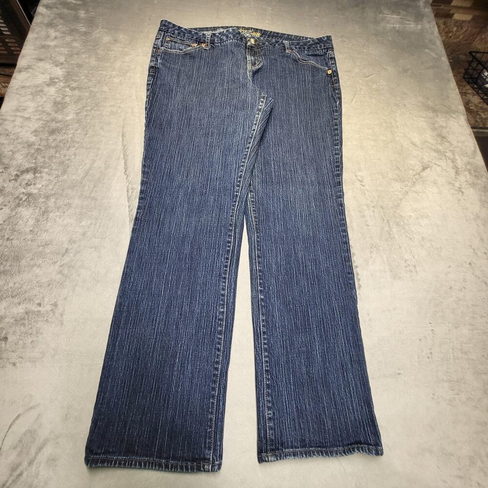 American Eagle Jeans Womens 18 Blue Denim Straight Low Rise Stretch 5-Pocket
